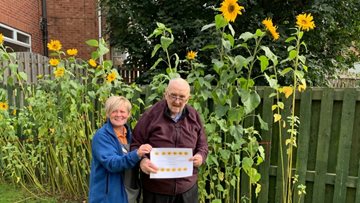 Rotherham care home unveils winner of annual sunflower competition 